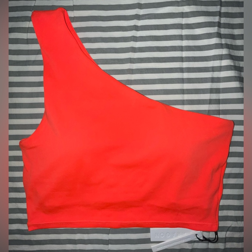 Paragon Fitwear Reluna Single Shoulder Brami in Hibiscus Size M